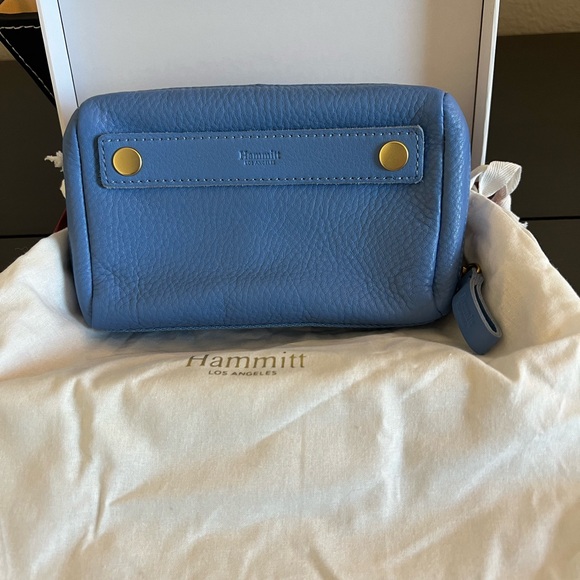 Hammitt Skylight Blue M Daniel Bag with Gold Hardware, matching pouch, & wallet - Picture 13 of 16